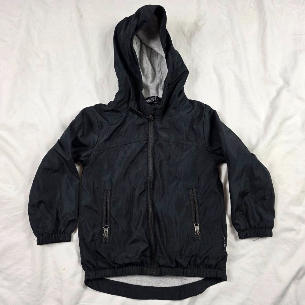 Little Bipsy Collection Bots 2T-3T Black Jacket Lightweight Windbreaker Coat